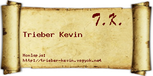 Trieber Kevin névjegykártya